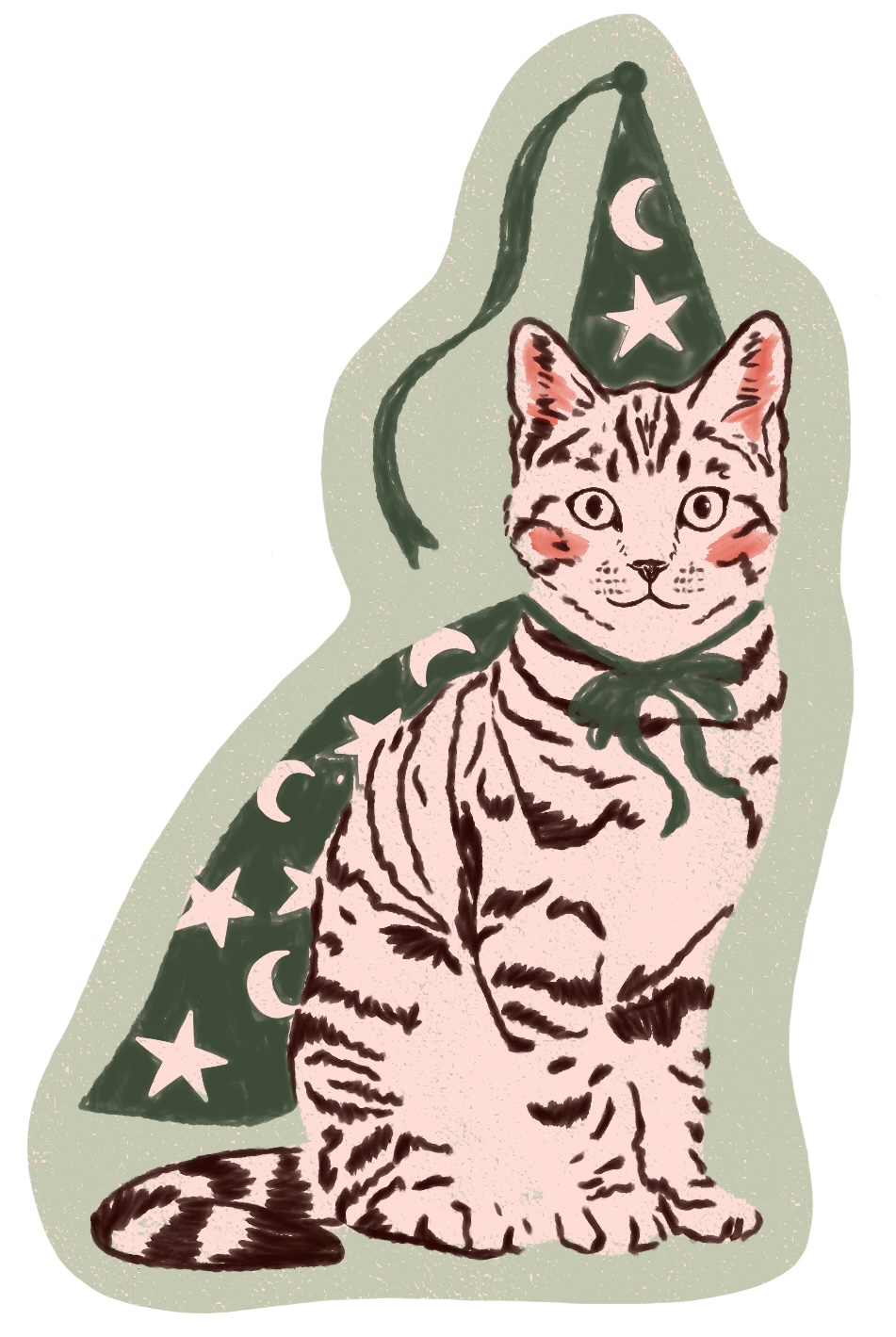Wizard cat sticker